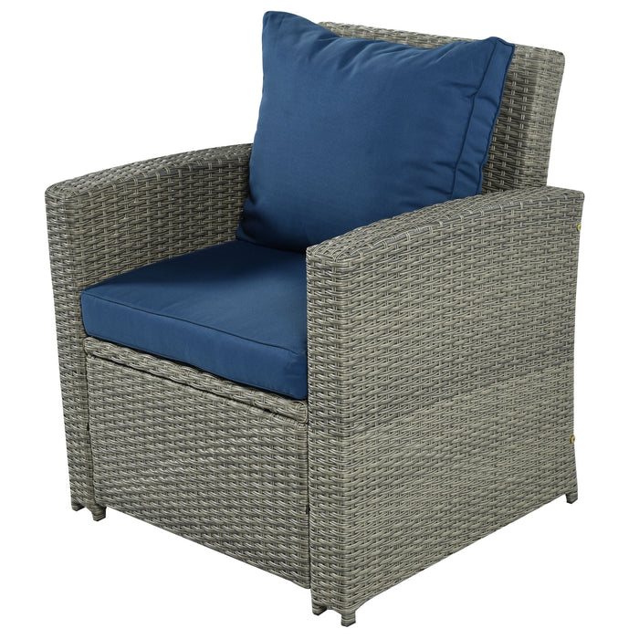 5-Piece Classic Rattan Sectional Seating Group Set