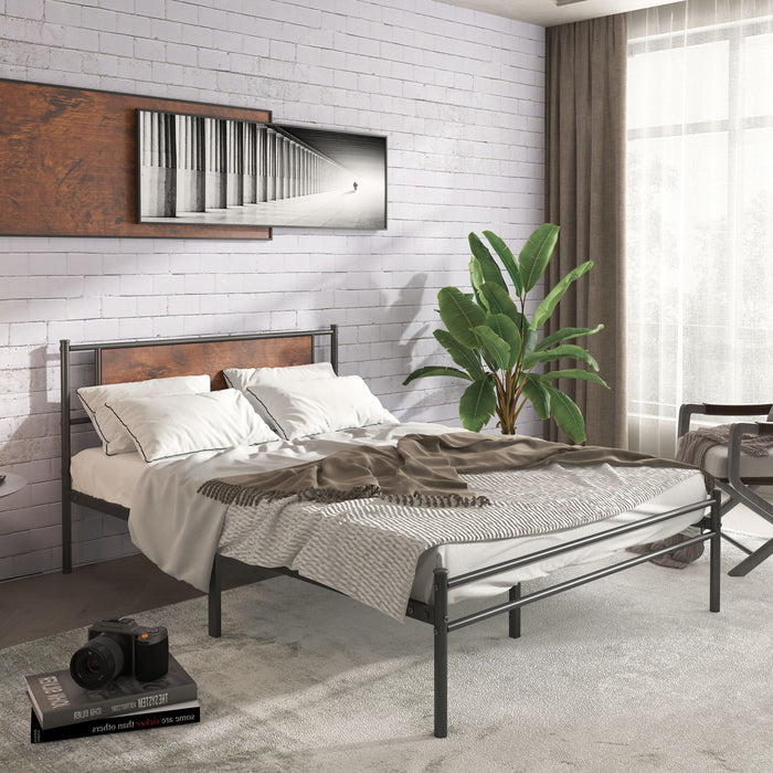 Queen size Simplism Metal bed frame  (Noise Free Design)
