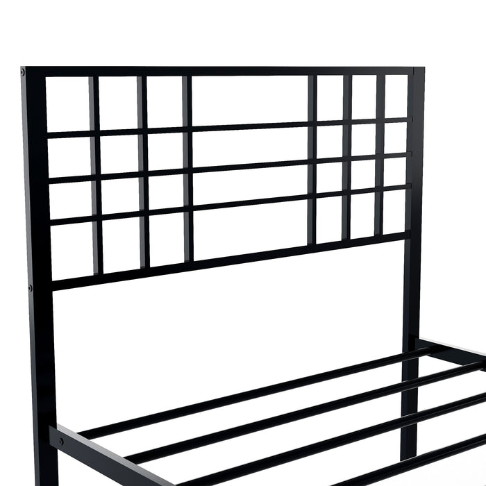 Twin Size Metal Bed Frame Headboard and Footboard Single Platform Mattress Base