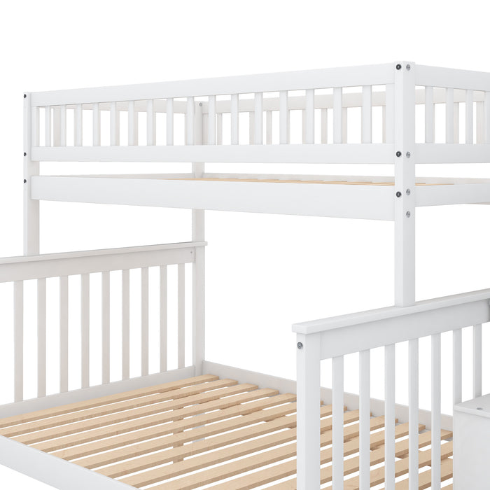 MyRoom Twin over Full Bunk Bed with Trundle and Staircase