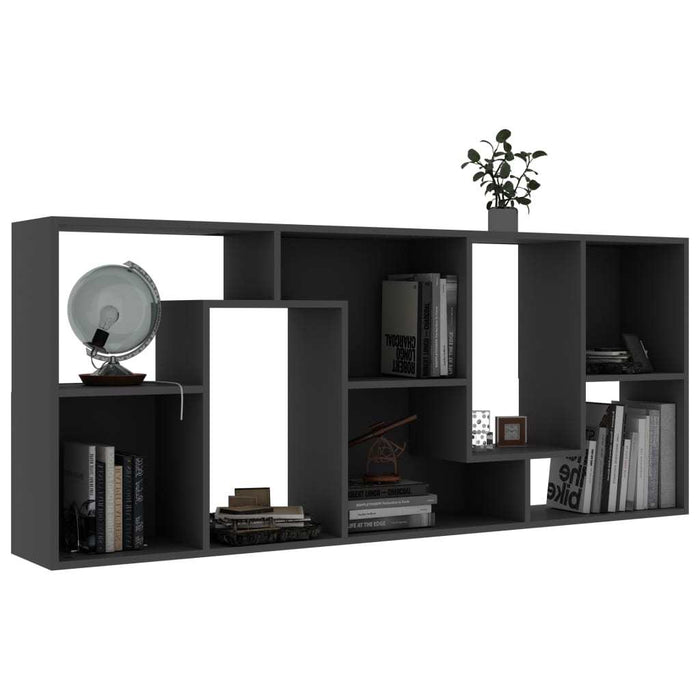 Book Cabinet Gray 26.4"x9.4"x63.4"