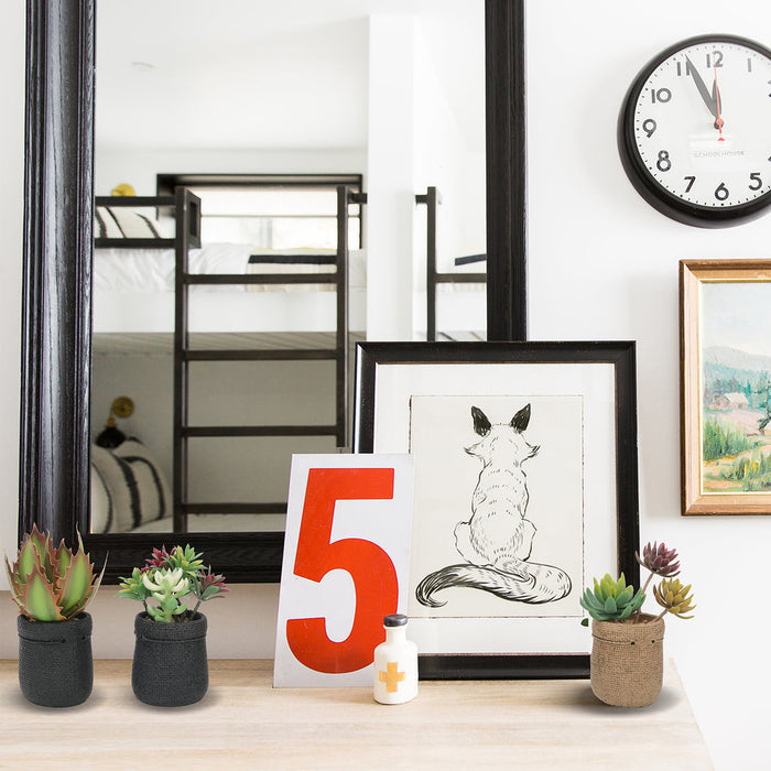 3pcs Artificial Succulents Plants Mini Realistic Fake Succulents EVA Planter Pot