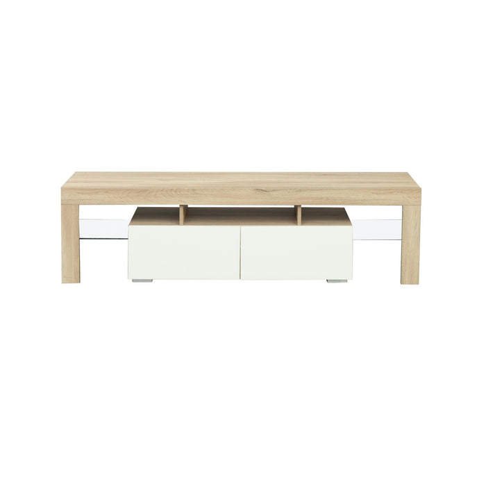 Living Room Furniture TV Stand Cabinet.Rustic Oak,White