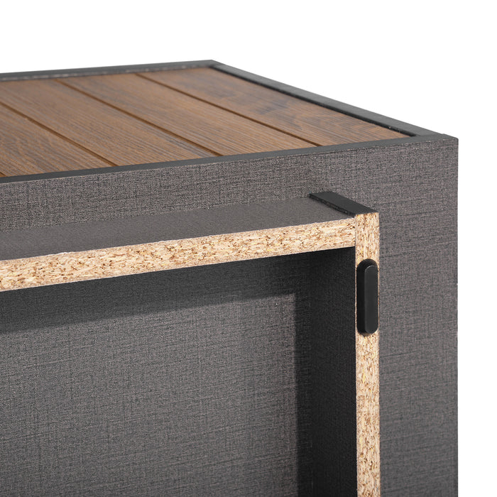 Modern TV Stand for TVs up to 60 Inch, Wood TV Cabinet with Storage for Living Room, Brown/Black