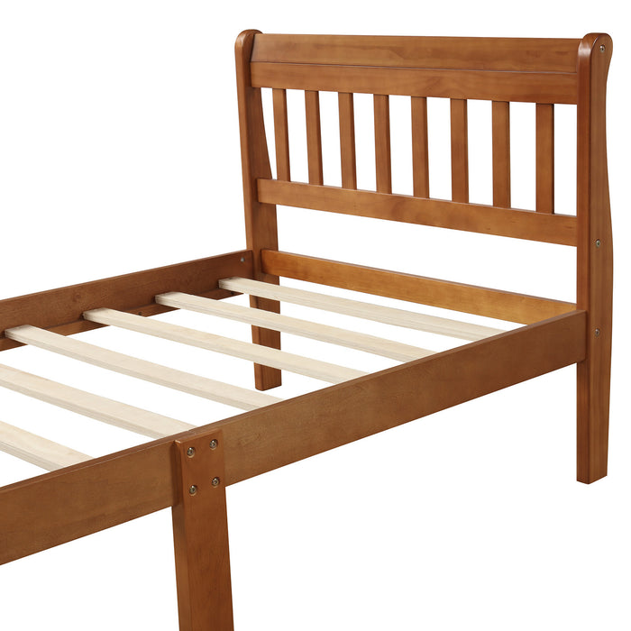 Wood Platform Bed Twin Bed Frame Panel Bed Mattress Foundation