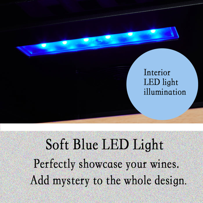 15 Inch Wine Cooler Refrigerators 28 Bottle Fast Cooling Low Noise Wine Fridge