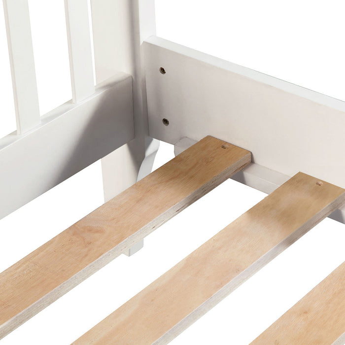 New Space Platform Twin Bed Frame Mattress Foundation with Wood Slat Support