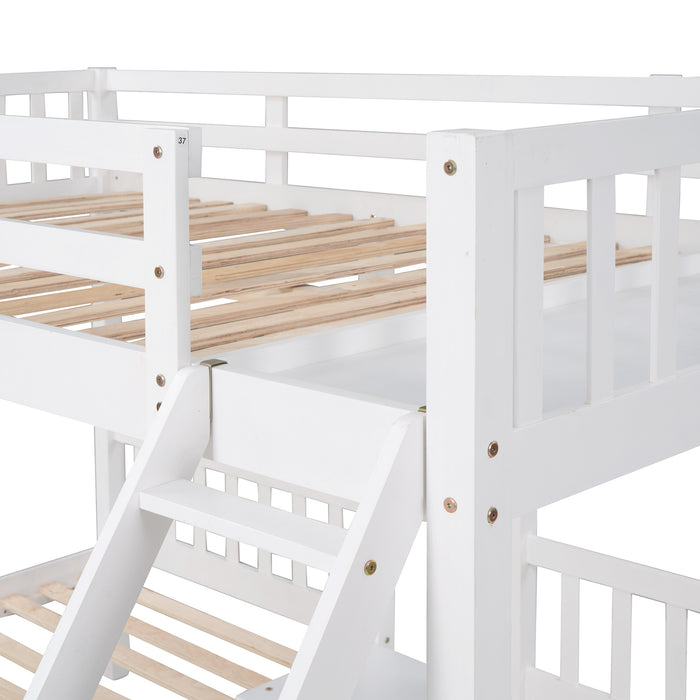 MyRoom Full Over Twin & Twin Wooden Bunk Bed