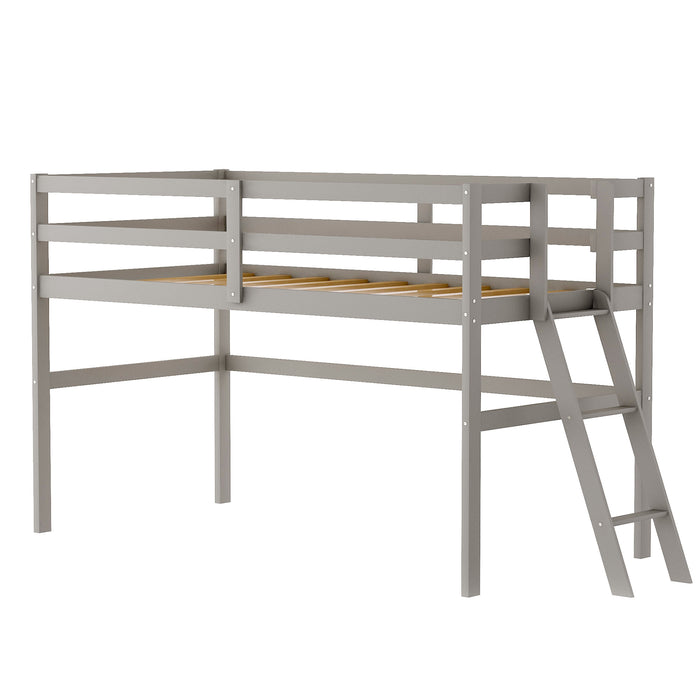 Twin Size Low Loft Bed with Ladder