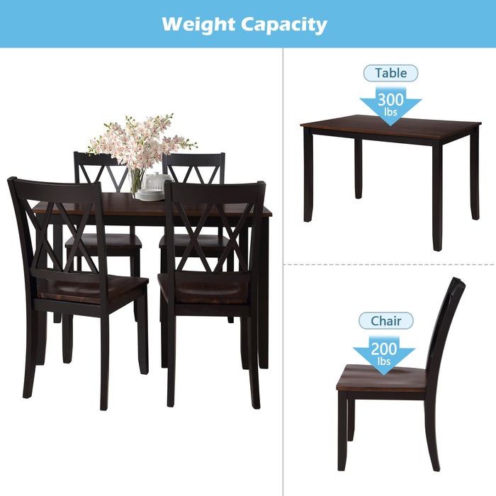 Dining Table Set Home Kitchen Table and Chairs Wood Dining Set