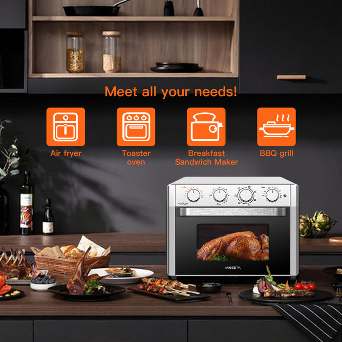 Air Fryer Toaster Oven 24 Quart - 7-In-1,with Air Fry, Roast, Toast, Broil & Bake Function