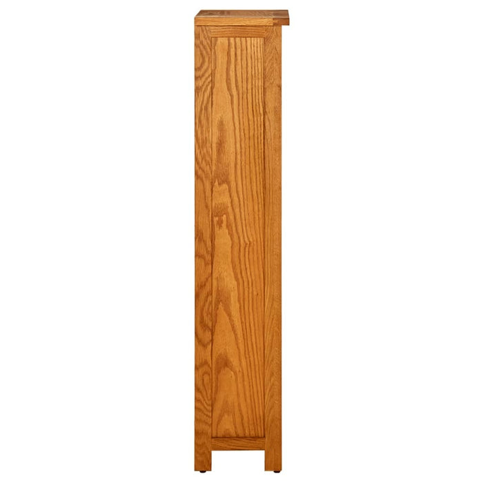 4-Tier Bookcase 17.7"x8.6"x43.3" Solid Oak Wood
