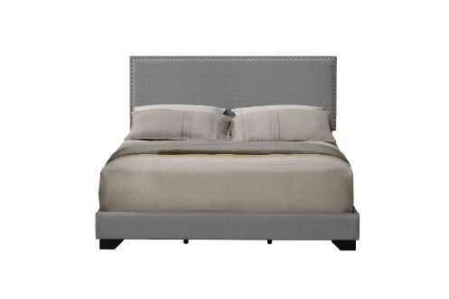 Leandros Queen Bed• Light Gray Fabric