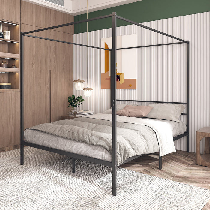 Modern Post Corner  Queen Size Canopy Bed
