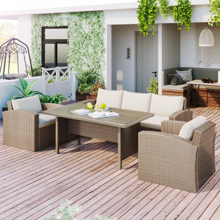 4-Piece Conversation Outdoor Patio Furniture Set