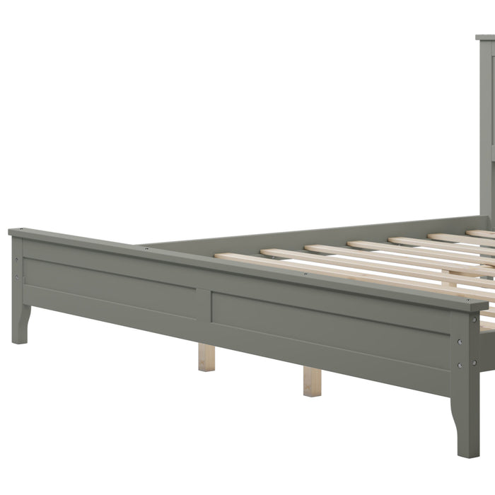 Modern Solid Wood King Platform Bed