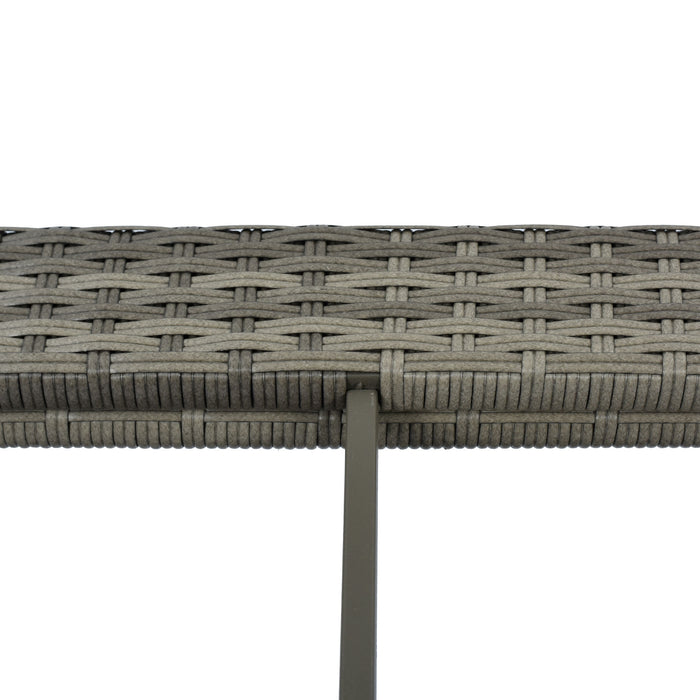 4-Piece Outdoor Patio Sectional Rattan Sofa Set,All-Weather PE Wicker Conversation Set