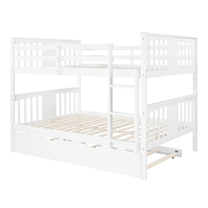 Simple Living Full over Full Bunk Bed with Twin Size Trundle