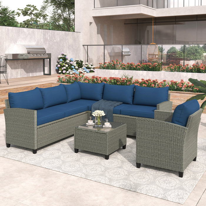 5-Piece Wicker Patio Set
