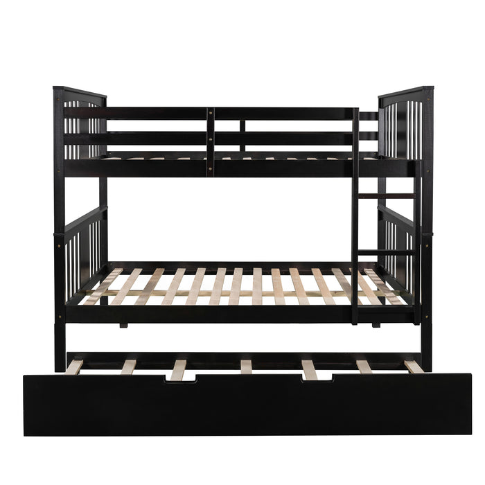 Simple Living Full over Full Bunk Bed with Twin Size Trundle
