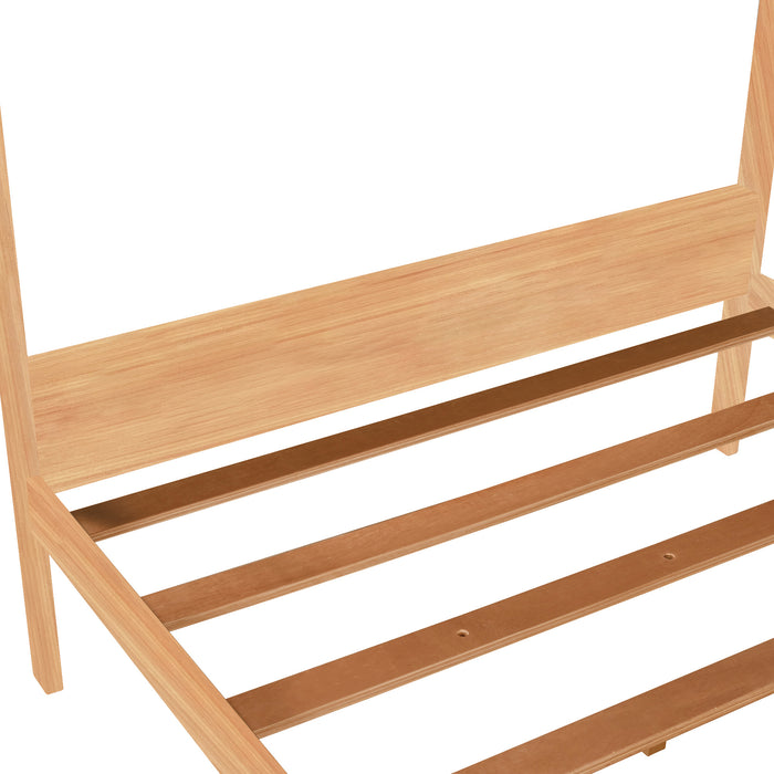 MyRoomz Full Size Wood House Bed with Storage Space