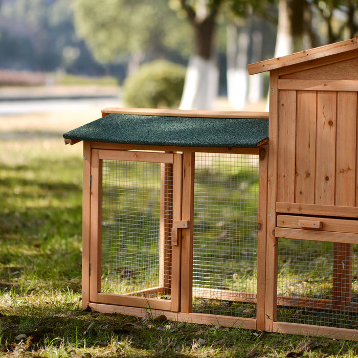 Rabbit Hutch Wood House Pet Cage Chicken Coop for Small Animals