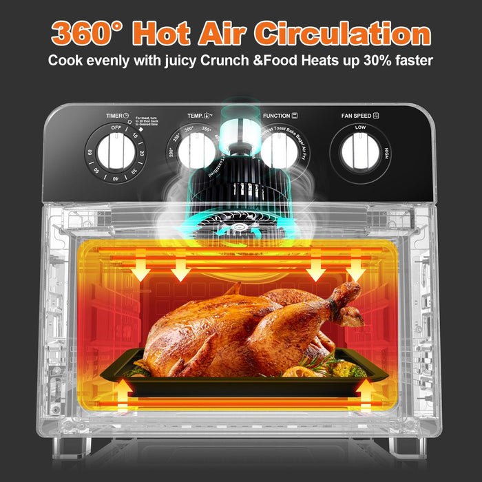 Geek Chef Air Fryer Oven Countertop Toaster Oven 3-Rack