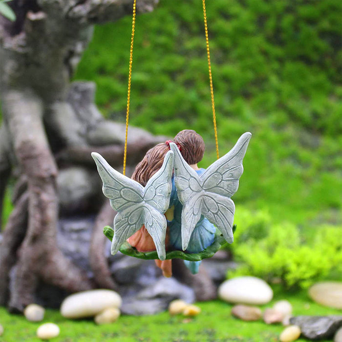 Miniature Fairies Garden Couples Figurines Kit with Squirrels