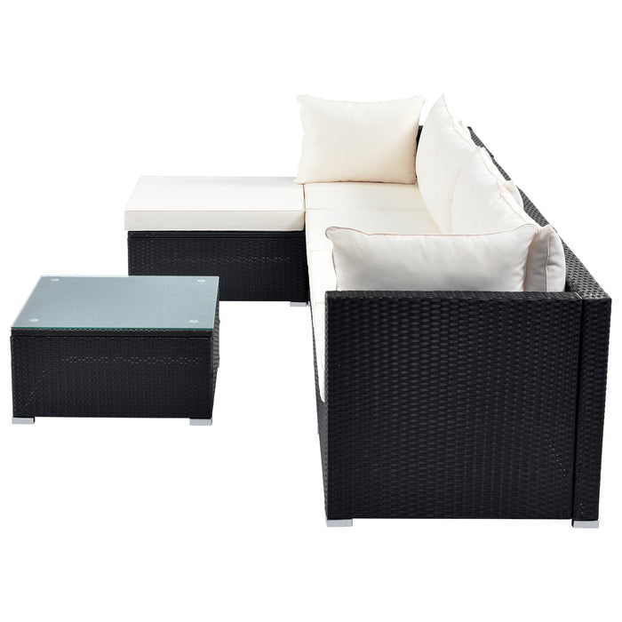 6-Piece Simple Living PE Rattan Wicker Patio Furniture