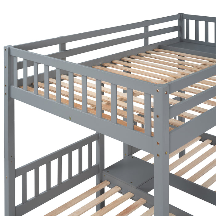 MyRoom Full Over Twin & Twin Wooden Bunk Bed