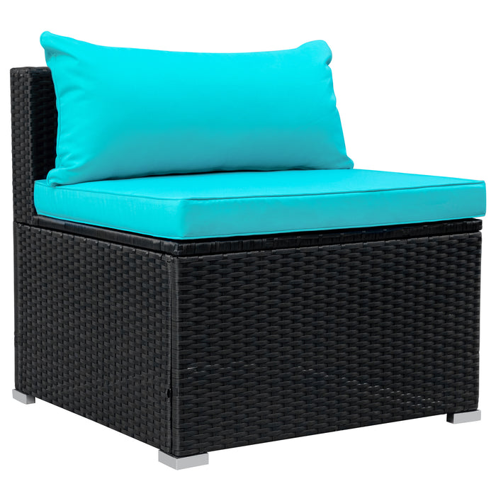 9-piece Outdoor Patio PE Wicker Rattan conversation Sectional Sofa sets