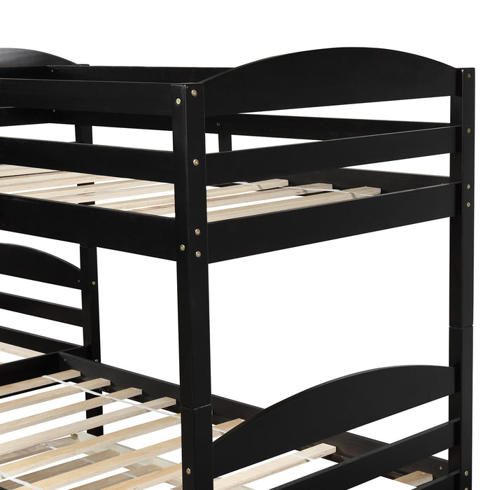 Simple Durable Twin L-Shaped Bunk With Trundle