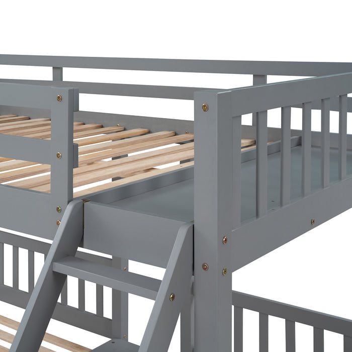 MyRoom Full Over Twin & Twin Wooden Bunk Bed