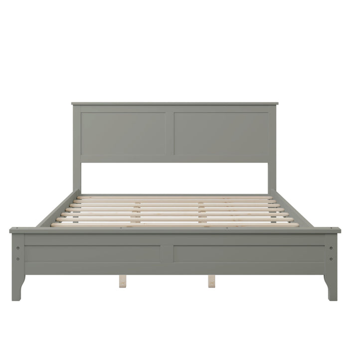 Modern  Solid Wood Queen Platform Bed