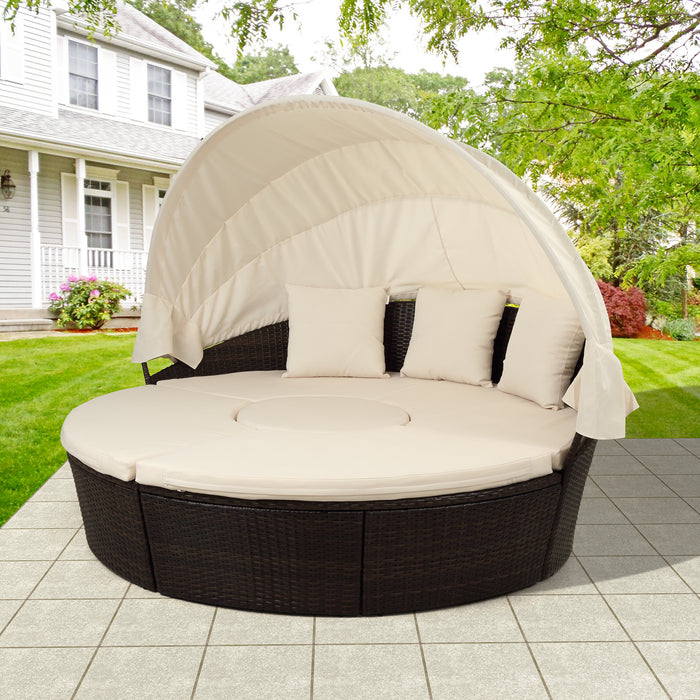 Elegant Crafts Round Outdoor Sectional Sun Bed