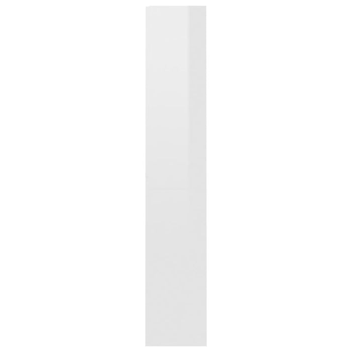 4-Tier Book Cabinet High Gloss White 23.6"x9.4"x55.9"