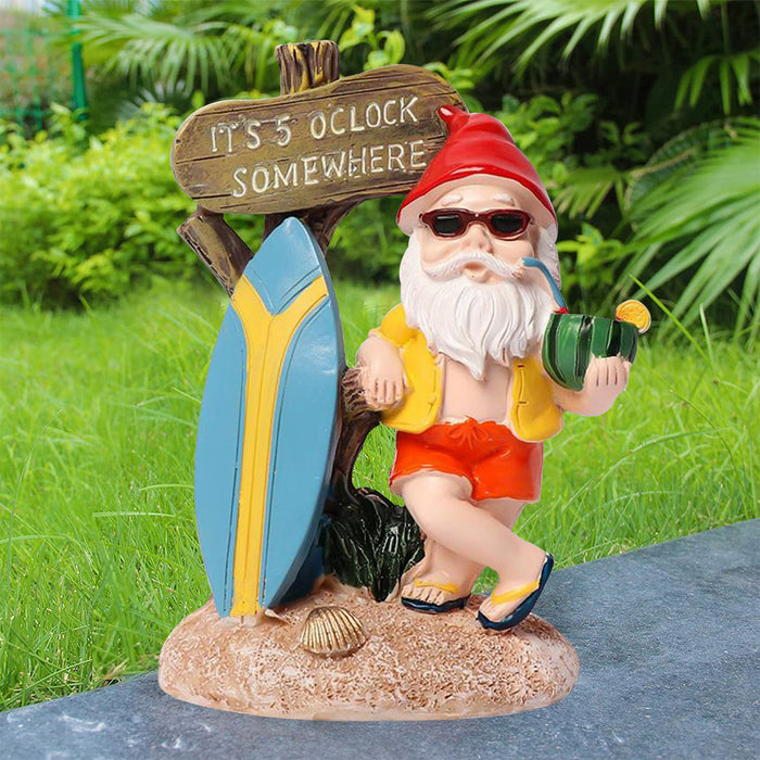 Surfing Garden Gnome