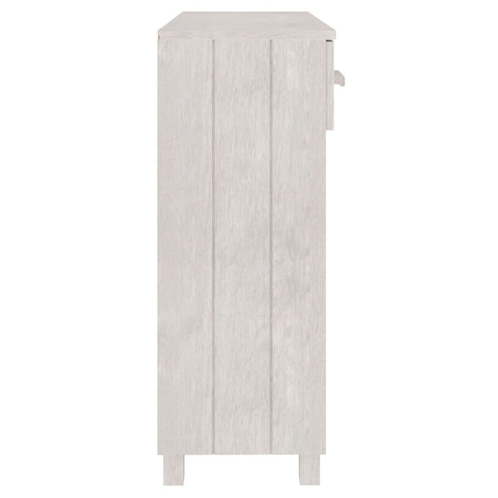 Toplan Console Table White 35.4"x13.8"x35.4" Solid Wood Pine