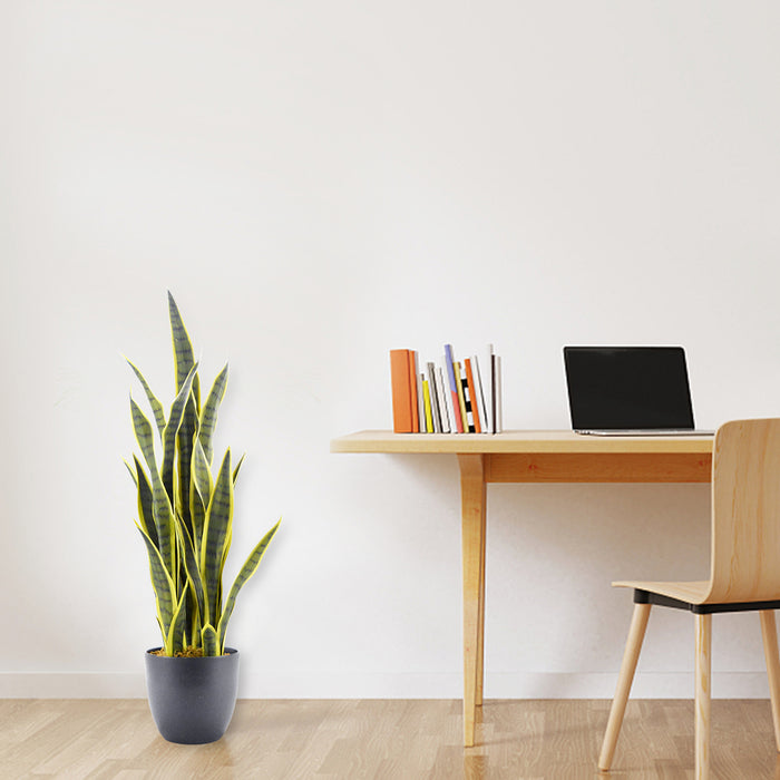 85cm Sansewieria trifasciata 22lvs Fake Plants with 7" black pot