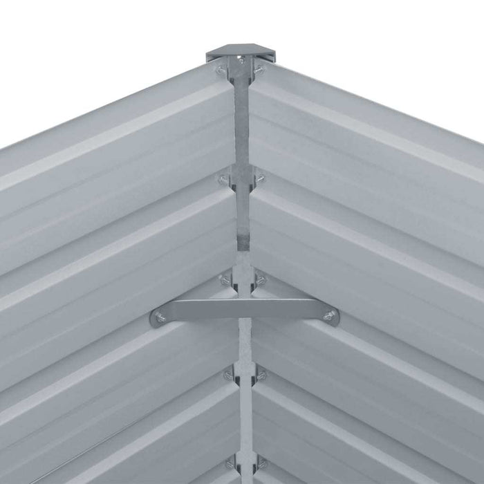 Raised Garden Bed 39.4"x39.4"x17.7" Galvanised Steel Anthracite
