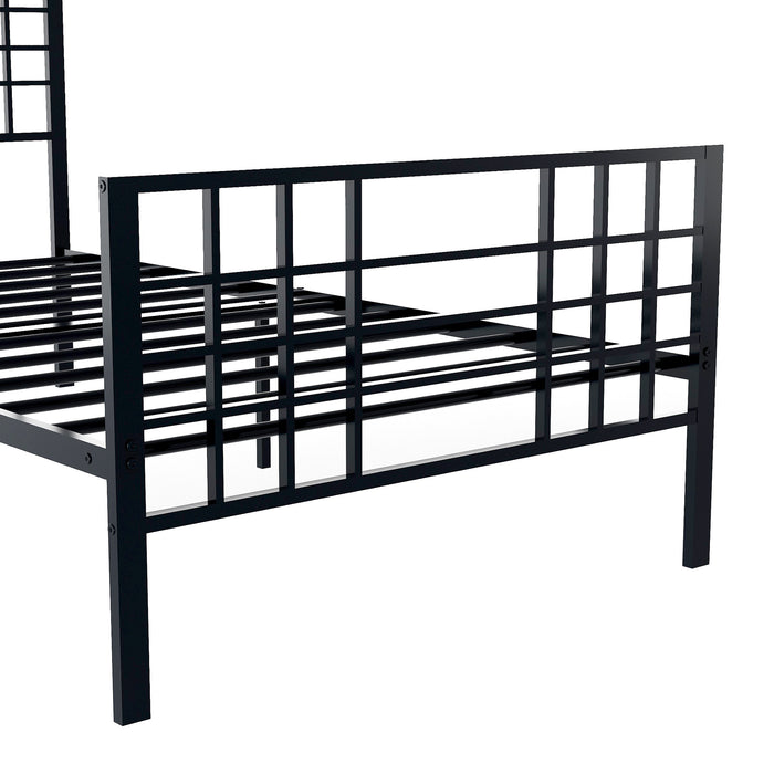 Twin Size Metal Bed Frame Headboard and Footboard Single Platform Mattress Base