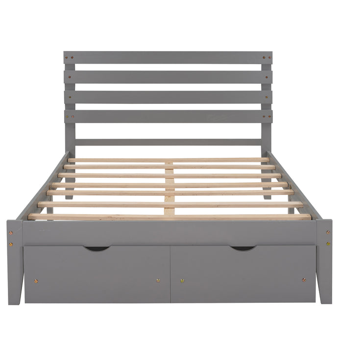 MyRoomz Full Size Platform Bed with Drawers