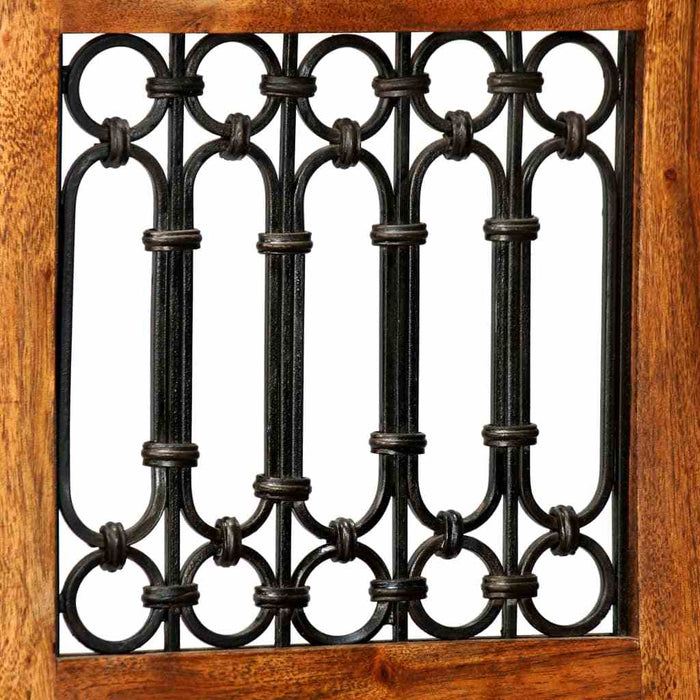 Dining Table Set 5 Piece Solid Acacia Wood with Sheesham Finish