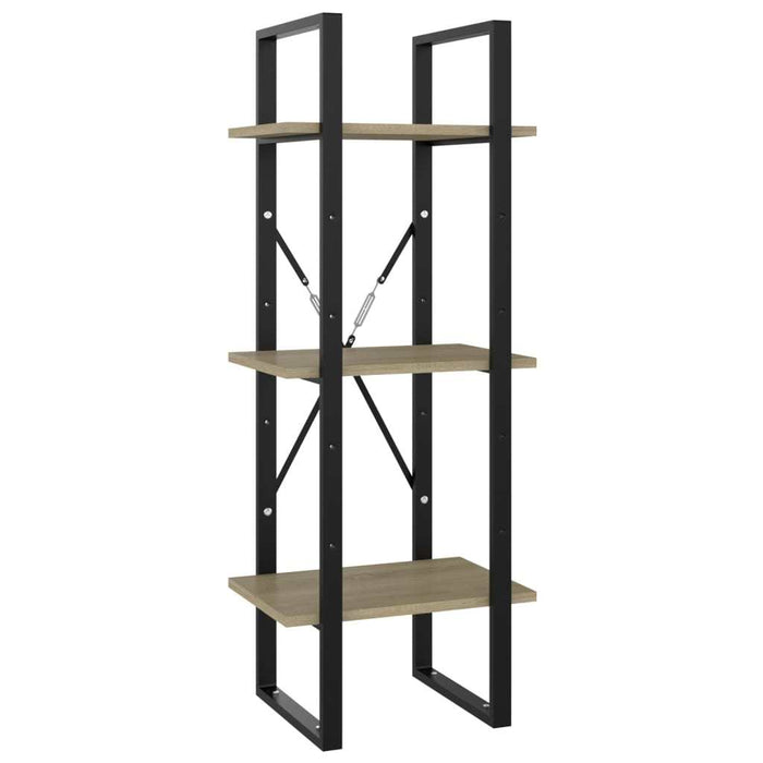 3-Tier Book Cabinet Sonoma Oak 15.7"x11.8"x41.3" Chipboard