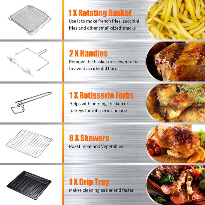 OHHO Multifunctional Air Fryer Oven 13L