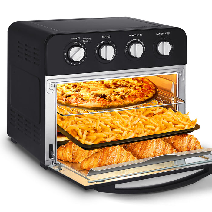 Chef  Air Fryer Oven , Countertop Toaster Oven,3-Rack Levels, 4 mechinical knobs(24 QT 1700W)