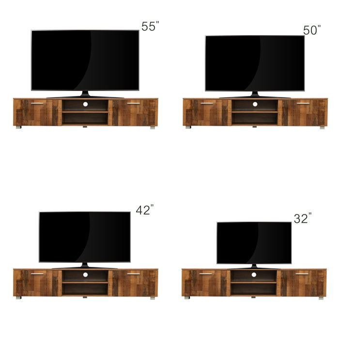Natural Modern TV stand for Living Room 55 inch