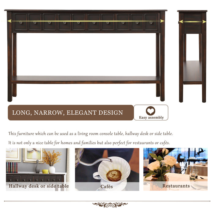 Rustic Entryway Console Table
