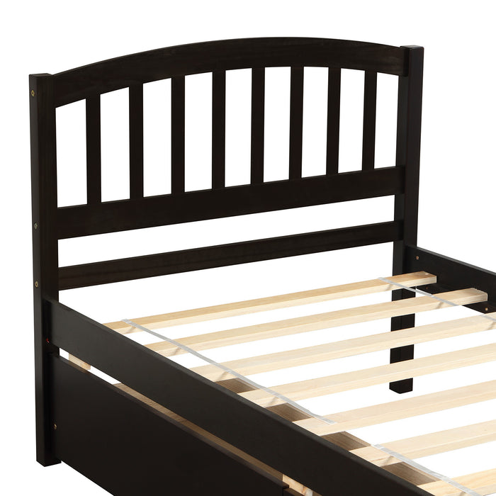 Wilson Twin Platform Storage Bed Wood Bed Frame