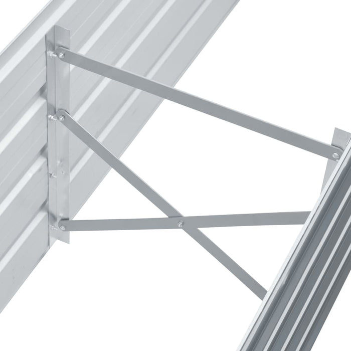 Garden Raised Bed Galvanized Steel 63"x15.7"x17.7" Gray